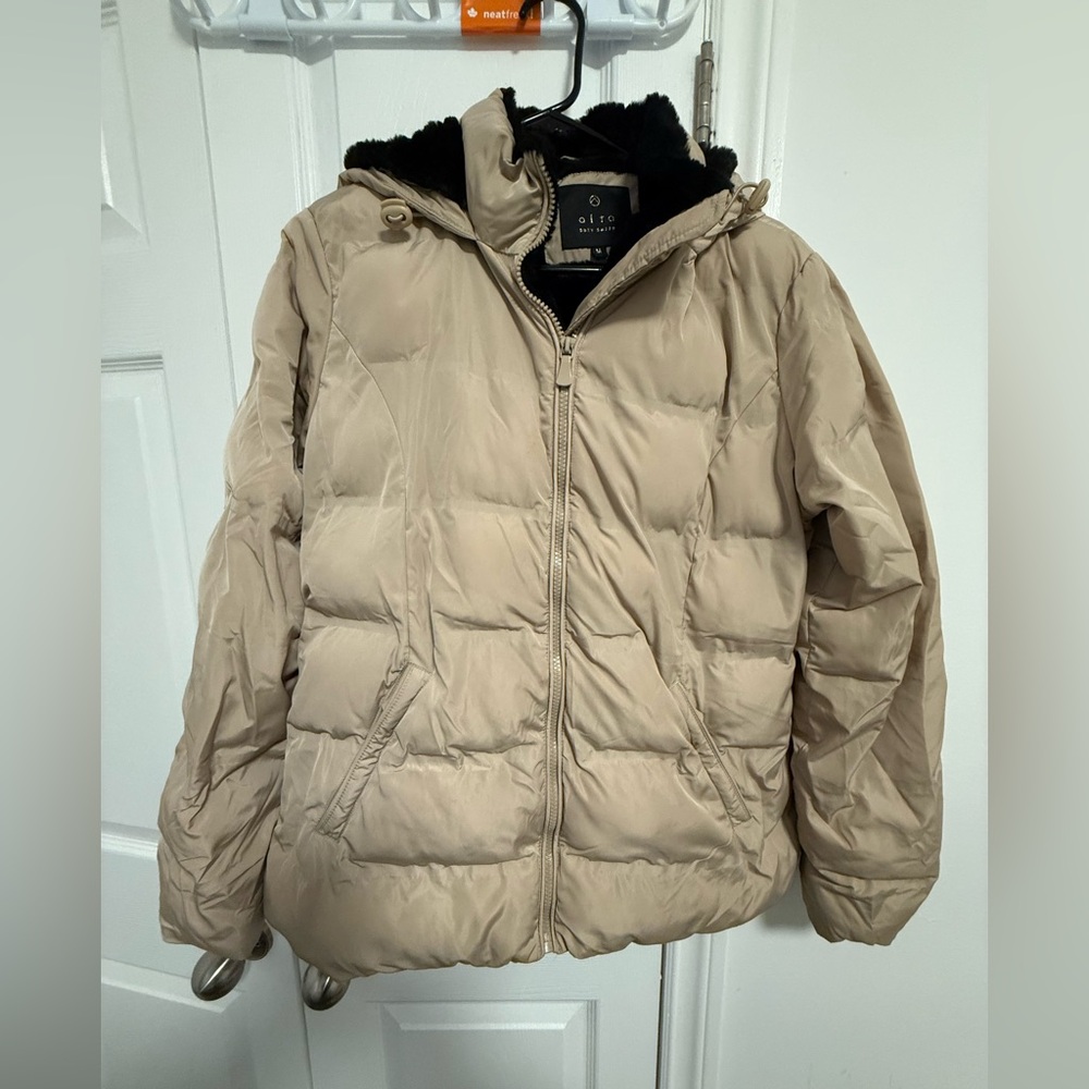 Gigo Women's Tan Puffer Jacket